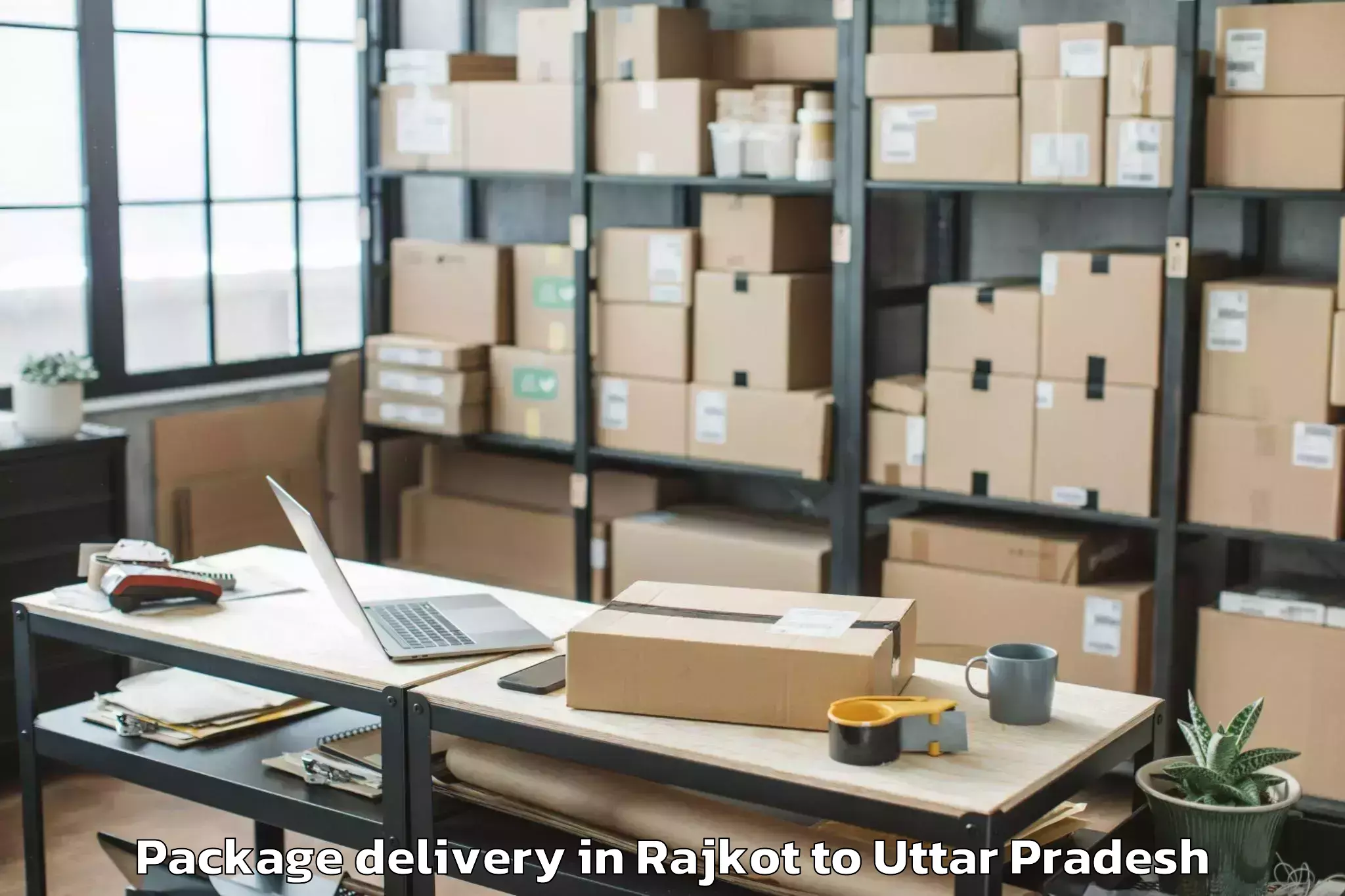 Hassle-Free Rajkot to Jhinjhak Package Delivery